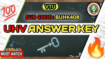UHV Answer Key