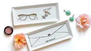 DIY Kate Spade Trinket Tray - GORGEOUS MUST WATCH!
