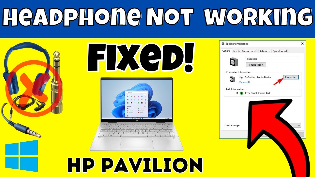 Hp Pavilion Headphone Jack Not Working Windows 10 {Fixed} 2023 YouTube