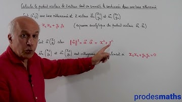 Première -  Produit scalaire - Expression analytique