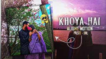 Khoya hai Edit | Alight Motion Preset (Xml) | Ae Inspired Alight Motion Preset |