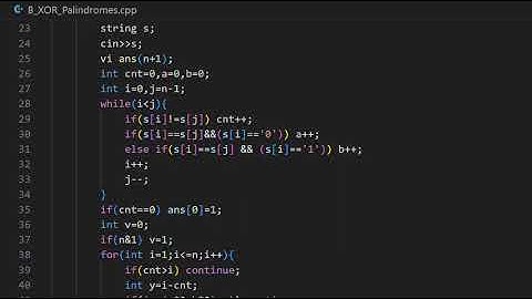 B - XOR Palindromes Codeforces Round 897(code in comments) #codeforces #contest #subscribe