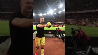 Bernd Leno Suprises A Young Fan With His Match Worn Shirt