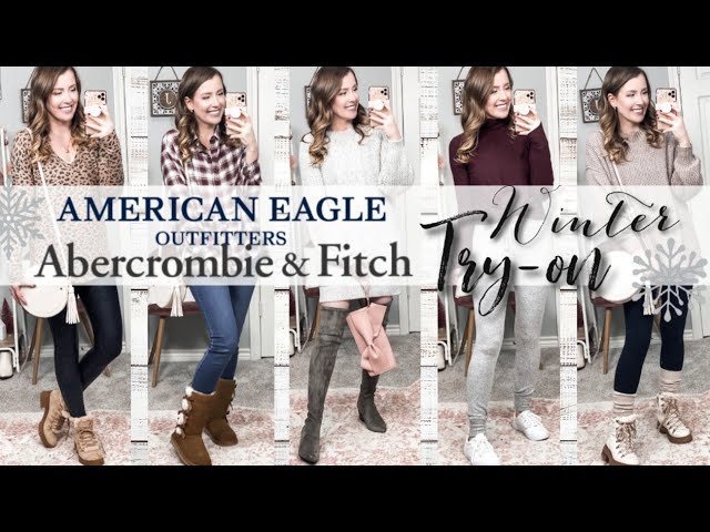 AMERICAN EAGLE/ABERCROMBIE WINTER TRY-ON AND SALE!! Cozy and Chic Finds for Winter!! class=