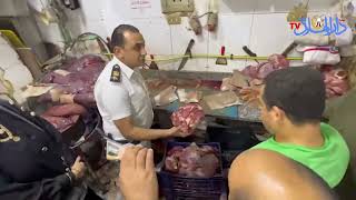 ضبط كمية كبيرة من اللحوم المستوردة بمحلات السبكي تباع على أنها بلدي