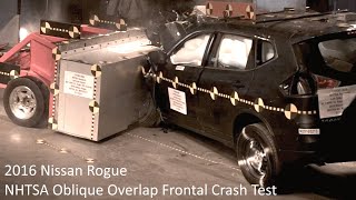 20142020 Nissan Rogue / XTrail NHTSA Oblique Overlap Crash Test (Left Side)