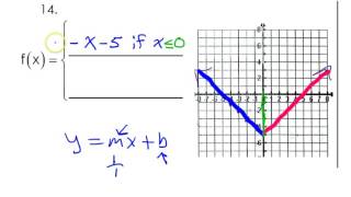 Day 9 TD   #14 and #15   Write a Piecewise Function for a Given Graph