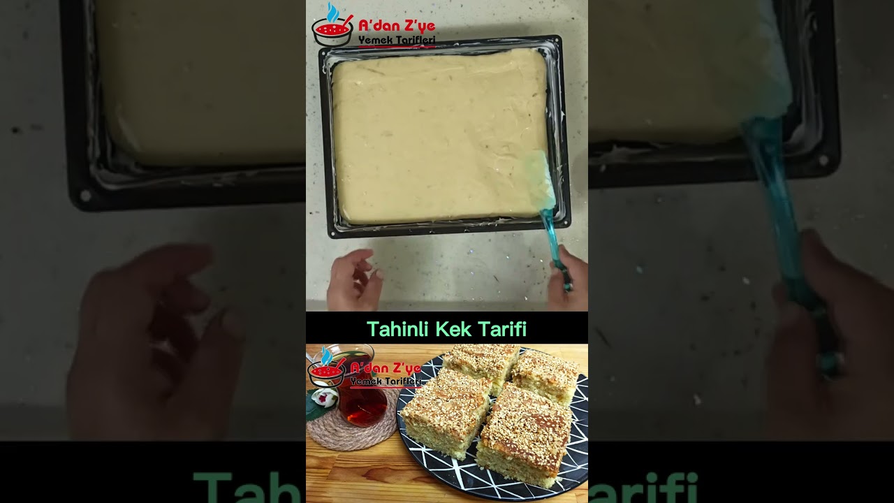 Tahinli Kek Tarifi #yemektarifi #yemektarifivideoları #short #shorts #keşfet