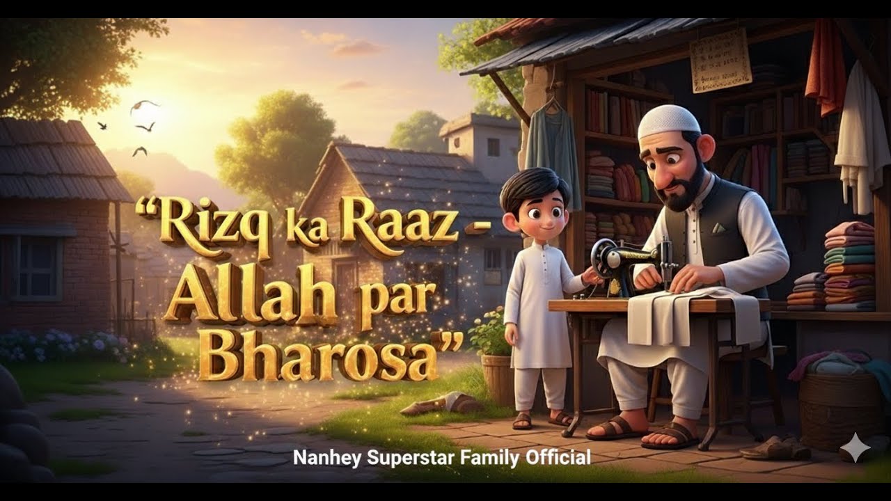 Rizq ka Raaz – Allah par Bharosa | Kahani Ek Darzi Ki | Islamic 3D Story | Nanhey Superstar Family