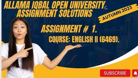 code 6469|AIOU SOLVED ASSIGNMENT#1|Aiou|Autumn 2023|English II |M.A, M.ed|#2023