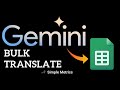AI Bulk Translate in Google Sheets: Quick Gemini AI Tutorial!