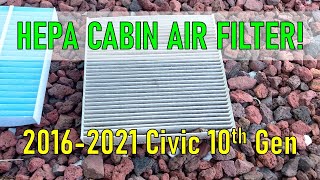 How to change the CABIN AIR FILTER on a 10th Gen 2016-2021 Honda Civic!