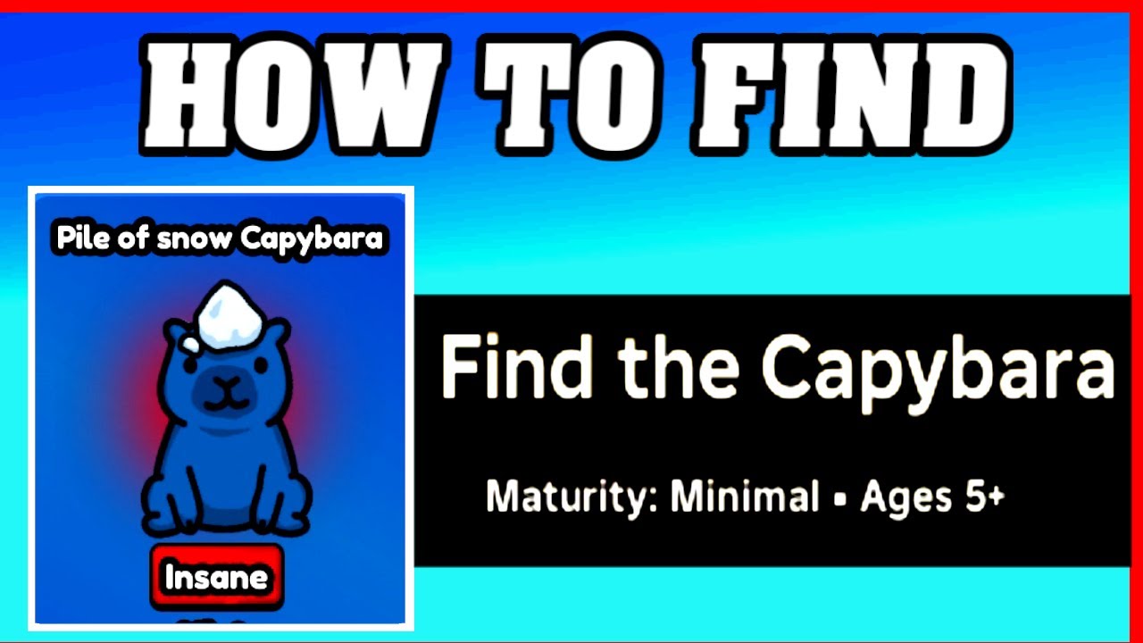 How To Find PILE OF SNOW CAPYBARA in FIND THE CAPYBARA [ROBLOX] [Update] [walkthrough]