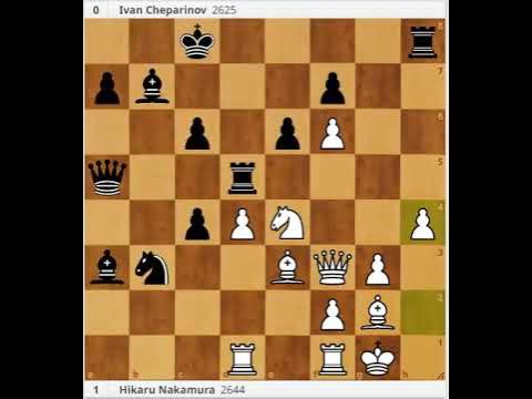 Hikaru Nakamura vs Ivan Cheparinov (2006), Cuernavaca MEX, rd 9, 