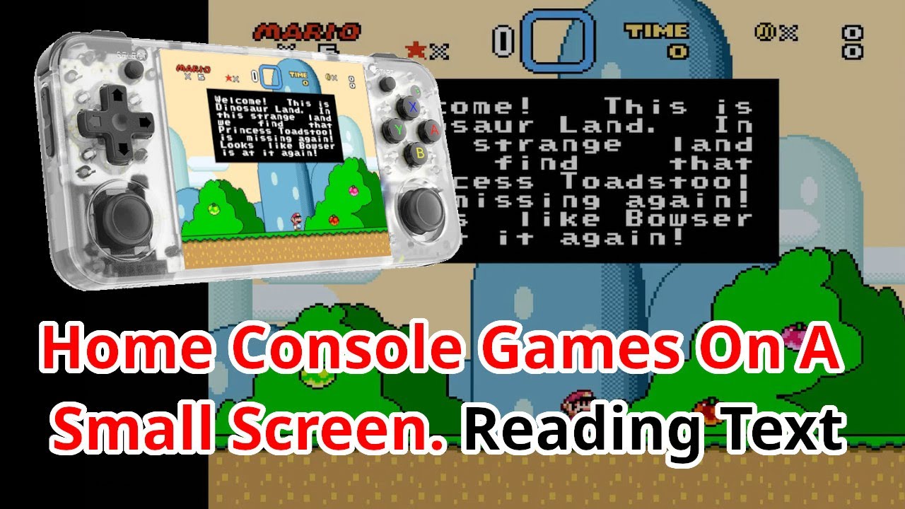 Home Console Games On A Small Screen. It's Hard To Read Text.
