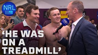 Jack Walters gives his brother Billy some light family sledging: In the Sheds | NRL on Nine
