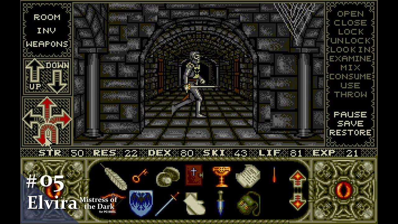 Play】PC-9801 Elvira（エルヴァイラ）#05 レトロゲーム - YouTube