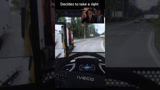 NPC truck playing me dirty #ets2 #snowymoon #graphicsmod
