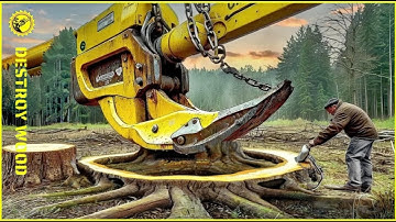 Extreme Dangerous Fastest Big Chainsaw Cutting Tree Machines | Forestry Machinery In Operation #30