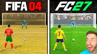 Ich habe 1 ELFMETER mit CRISTIANO RONALDO in JEDEM FIFA getroffen! 👀⚽️ (FIFA 04 - 27)