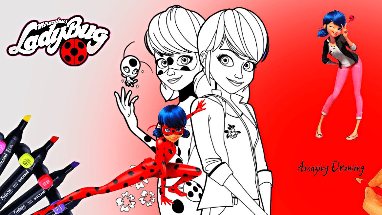 How easy it is to color a LadyBug & drawing LadyBug & Coloring pages ...