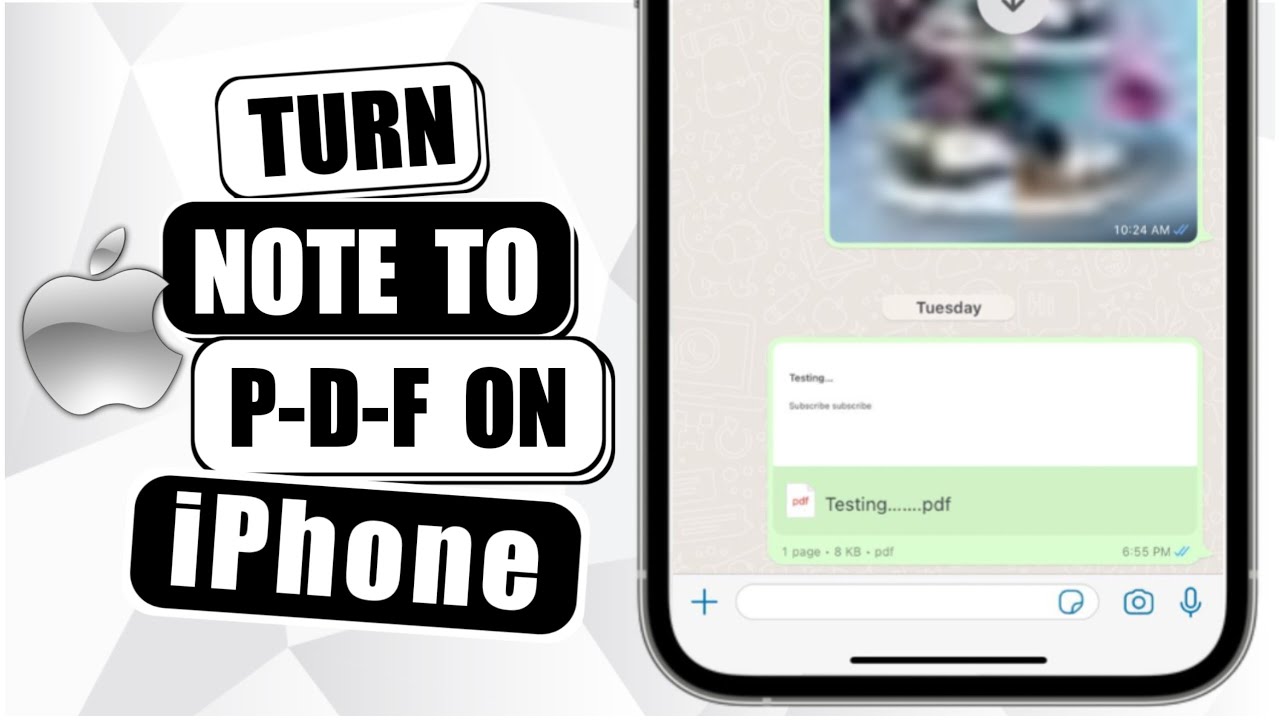 How To Convert Note To Pdf on iPhone