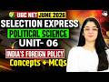 UGC NET June 2026 | Political Science | UNIT- 06 India's Foreign Policy