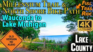 Millennium Trail & North Shore Bike Path: Wauconda to Lake Michigan - July 2020 - GoPro TimeWarp