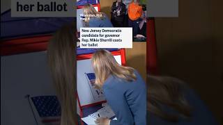 New Jersey Democratic candidate for governor Rep. Mikie Sherrill casts her ballot