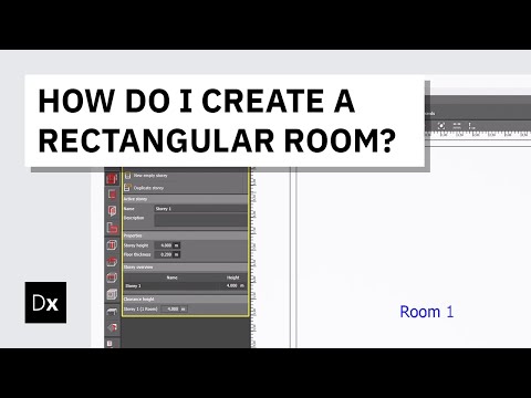 How do I create a rectangular room in DIALux?