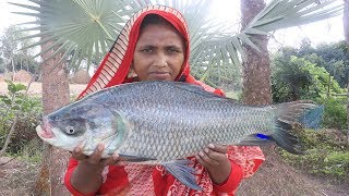 Big Katla Fish Recipe Bengali Delicious Cooking Katla Macher Jhol & Buter Dal Curry For Orphan Kids