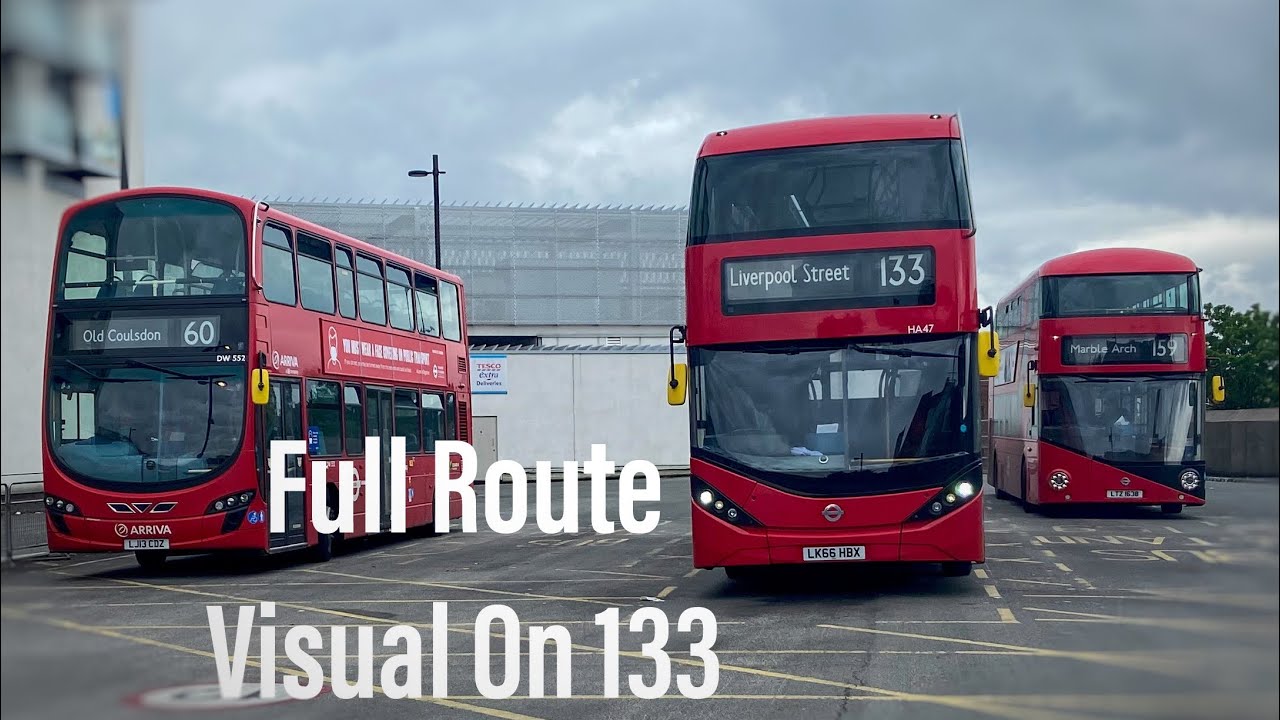 Full Route Visual | Route 133 | HA47 (LK66HBX) | Streatham - Liverpool ...