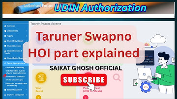 UDIN AUTHORIZATION OF HOI, TARUNER SWAPNO SCHEME 2025. STEPS OF SELF DECLARATION TO EACH STUDENT