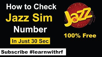 How to Check Jazz Number | Jazz SIM Number Check Karne Ka Tarika | SIM Number Check