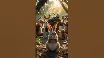 🏁😂 “Race Haar Gaya Khargosh – Turtle Ne Kar Diya Surprise Win!”#ai #shorts #trending #rabbit #turtle