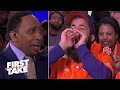 Stephen A. gets booed for his LSU vs. Clemson CFP National Championship prediction | First Take