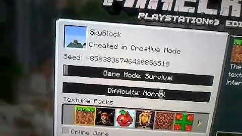 Minecraft PS3 SkyBlock Part 1