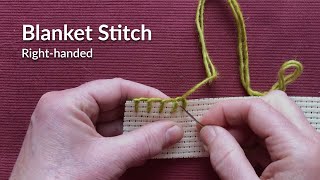 How to do blanket stitch (Right handed)
