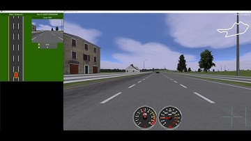 DeepDriving (Tensorflow 1.2) in SpeedDreams 2.2.1 with 3 lanes (City)