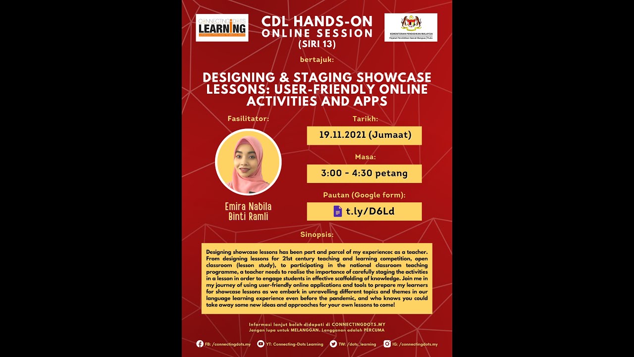 CDL Hands-On Online Session (Siri 13) - Designing & Staging Showcase Lessons: User-Friendly Online Activities and Apps content media