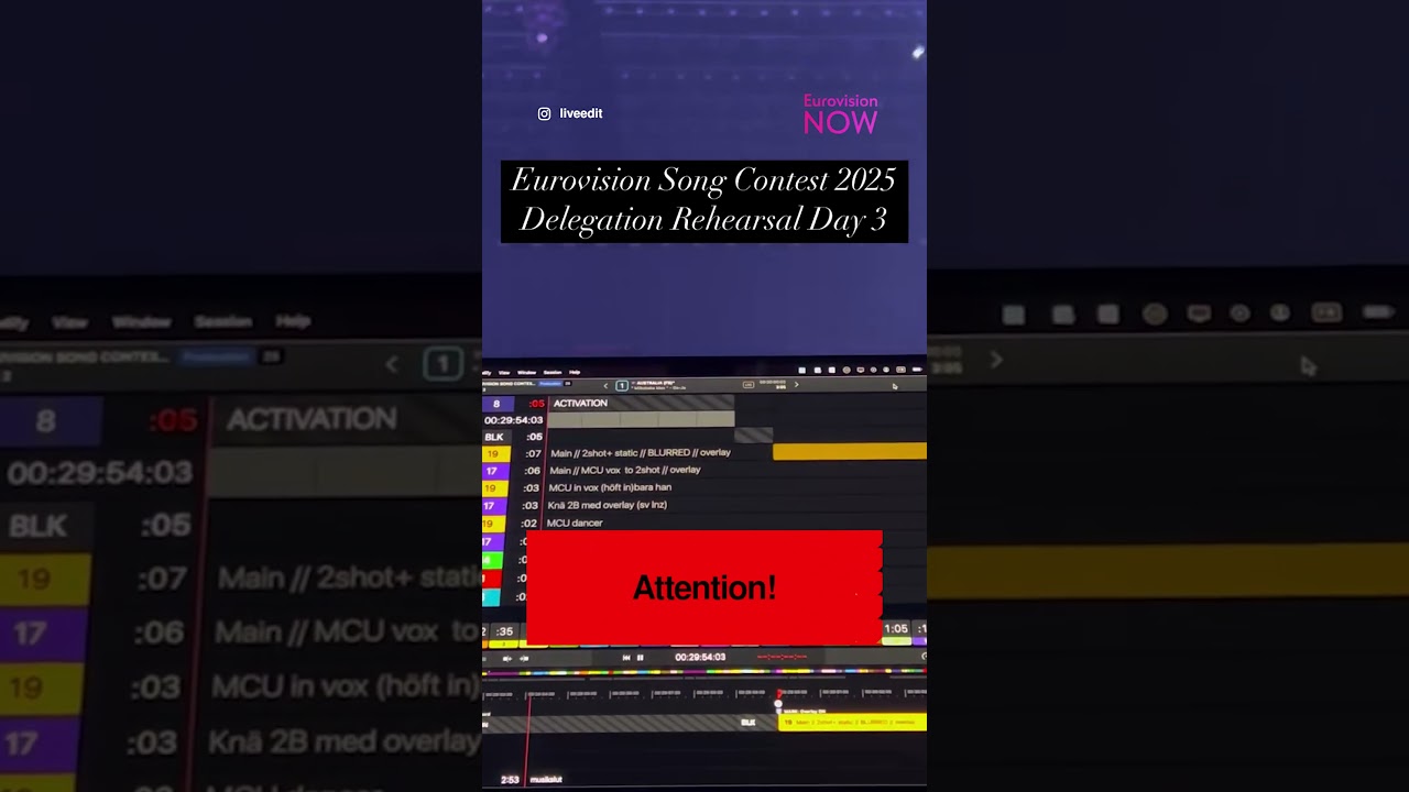 Eurovision 2025 Stage Ready Lighting effect 