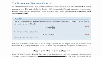 M 4-1: Normal & Binormal Vectors