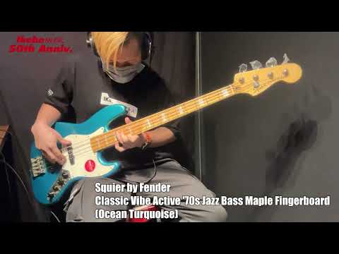 【Ikebe B-Sound Check】Squier by Fender Classic Vibe Active '70s Jazz Bass Maple Fingerboard 【試奏動画】