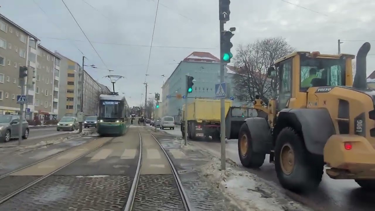 Helsingin raitiolinja 8 Arabianranta-Saukonpaasi. Helsinki tramline 8. @hslhrt @kaupunkiliikenne