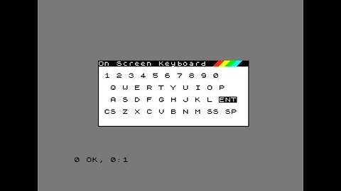 ZEsarUX - Using new On Screen keyboard