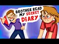 Brother read my secret diary | Animated Story about diary