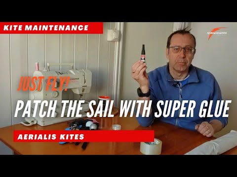 How to Patch a Hole in the Sail using Super Glue!