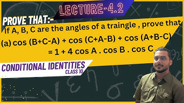 Lecture 4.2 /conditional identities long questions //Trigonometry//class 10// O.Math