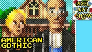 Perler Bead American Gothic - Pixel Art Show
