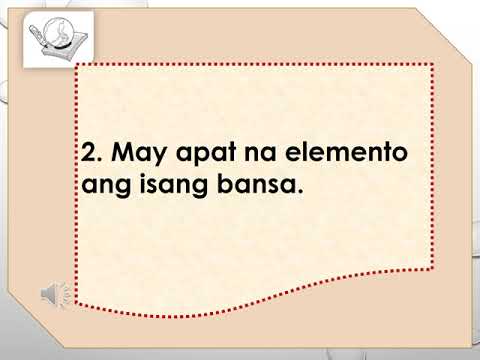 APAT NA ELEMENTO NG BANSA Pilipinas Bilang isang Bansa - YouTube